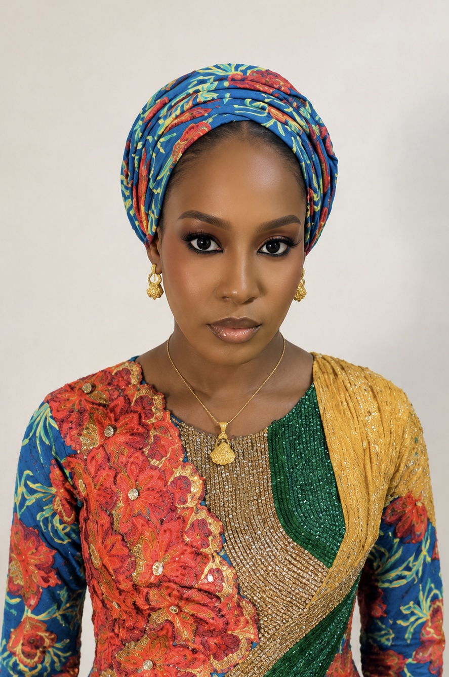 Portrait of Indo in a colourful outfit